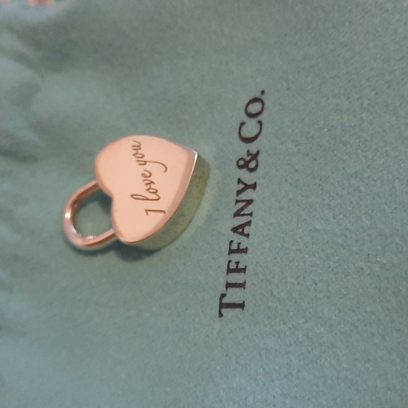 SOLD Tiffany & Co. I LOVE YOU Heart Lock Pendant - Picture 4 of 7